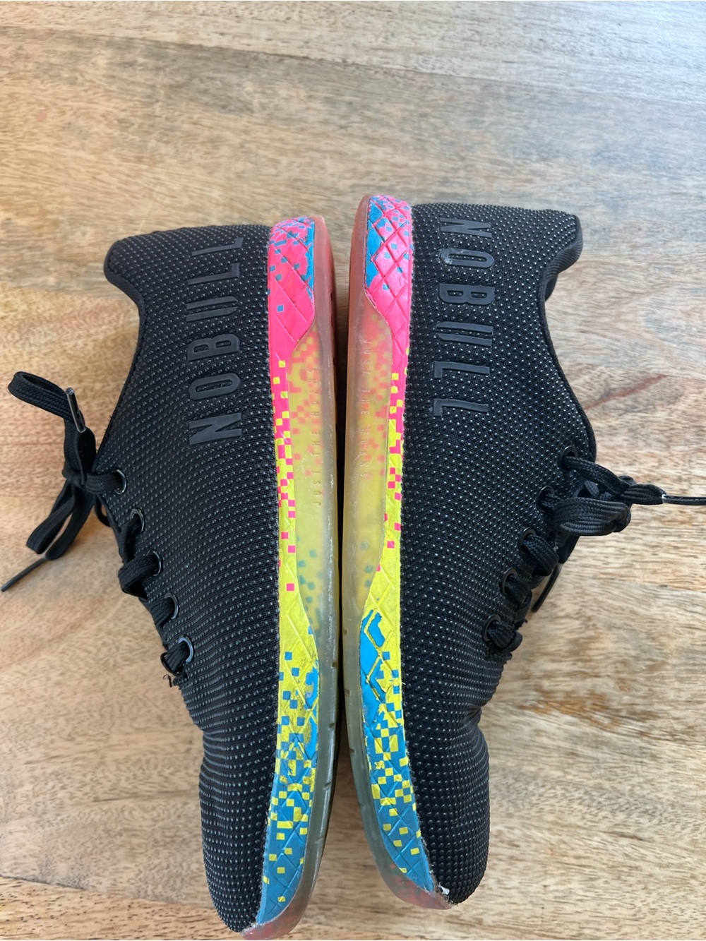 Nobull Black Athletic Sneakers with Colorful Speckled Midsole size 7 - Picture 9 of 11